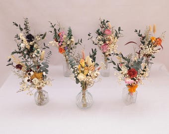 Bohemian Dried Flower Bouquet,Small Vase Bouquet. Wedding Table Center,Home Flower Arrangement.