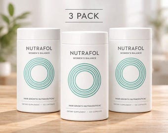 Confezione da 3 Nutrafol Women's Balance Supplement - 120 capsule ciascuna per favorire la crescita dei capelli