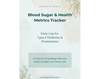 Printable Blood Sugar Tracker | Type 2 Diabetes Log PDF | Blood Pressure & Glucose Journal | Diabetic Health Planner | Digital Download