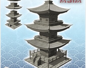 Big Asian pagoda with wooden platform (40)