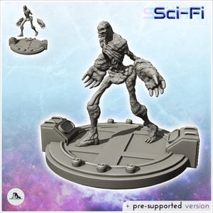 Buitenaards zombiewezen met grote handen (3) - STL 3D-printen Sciencefiction Toekomst Ruimte