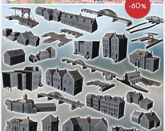 Modern city pack No. 4 - STL 3D Printing Modern Conflicts 20th 21st Century