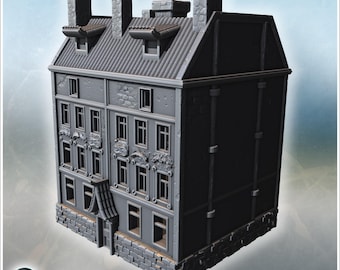 Urban building 33 - 3D Printable STL Wargaming Terrain for 15mm, 1/72, 28mm & 1/35
