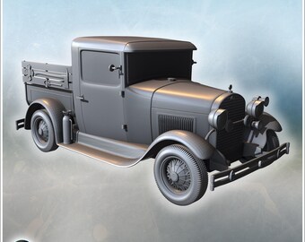 Ford Model A 1930 - Fire Truck - STL 3D Printing Modern Conflicts 20th 21st Century