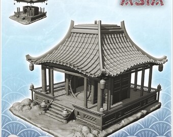 Asian altar with lanterns and stairs (27)