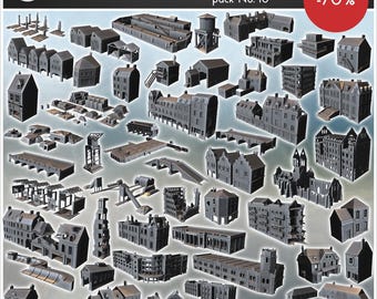 Modern city pack No. 10 - STL 3D Printing Modern Conflicts 20th 21st Century