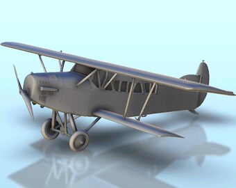 Potez 29 French transport biplane - STL 3D Printing Modern Conflicts 20th 21st Century