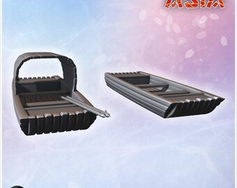 Set of two wooden boats 2