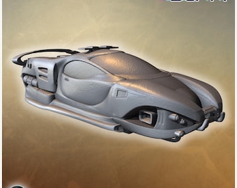 SF police flying car 9- STL 3D Printing Science Fiction Future Space