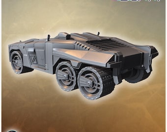 Massive SF vehicle on 6 wheels- STL 3D Printing Science Fiction Future Space