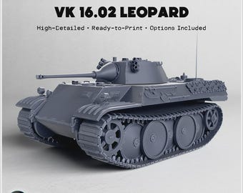 VK 16.02 Leopard - STL 3D Printing German Army World War Ii Action Flames
