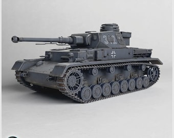 Panzer IV 4 Ausf. F2 F late - Stl 3D Printing German Army World War Ii Action Flames