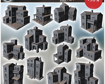 Modern village pack No. 1 - STL 3D Printing Modern Conflicts 20th 21st Century