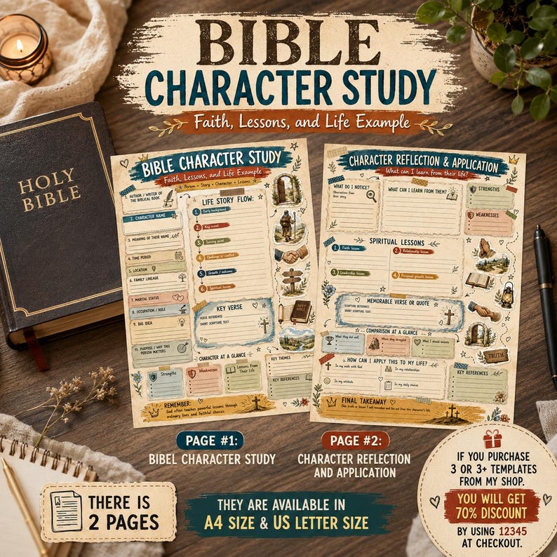 bible study printable, bible study notes, catholic bible study, bible study guides, inductive bible study, bible study kit, bible study binder, bible study digital, bible study journals, bible character & bible reflection template, printable bible study bible study workbook bible study sheets bible study worksheet bible study bible study pages bible study methods guided bible study genesis bible study bible study download bible character png cute bible character bible reading plan