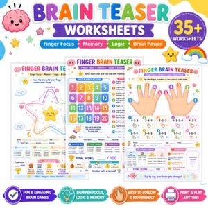 brain teaser puzzle, brain teaser puzzles, brain games kids, brain teaser pdf, brain games, brain gym workbook, homeschool, mental health,