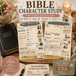 bible study printable, bible study notes, catholic bible study, bible study guides, inductive bible study, bible study kit, bible study binder, bible study digital, bible study journals, bible character & bible reflection template, printable bible study bible study workbook bible study sheets bible study worksheet bible study bible study pages bible study methods guided bible study genesis bible study bible study download bible character png cute bible character bible reading plan