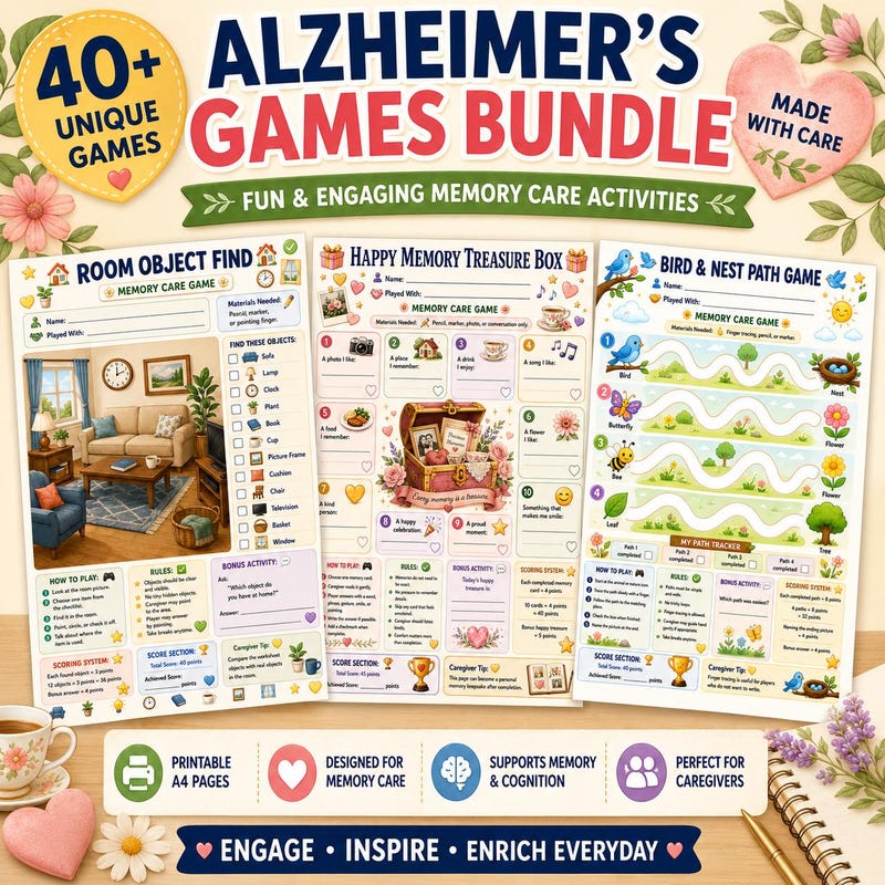 Dementia Activities Book - Etsy