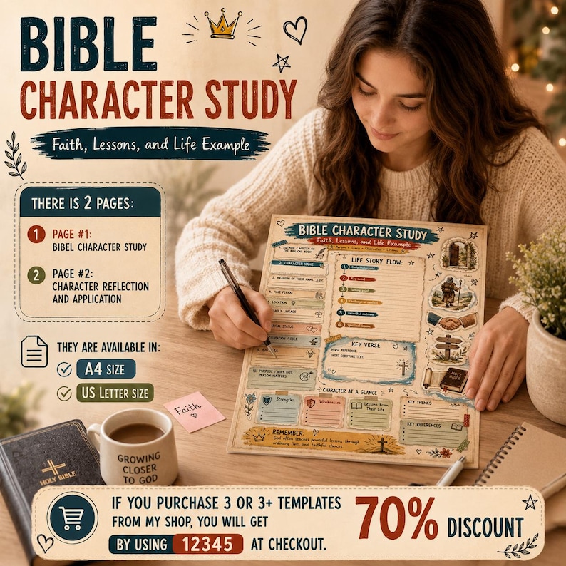 bible study printable, bible study notes, catholic bible study, bible study guides, inductive bible study, bible study kit, bible study binder, bible study digital, bible study journals, bible character & bible reflection template, printable bible study bible study workbook bible study sheets bible study worksheet bible study bible study pages bible study methods guided bible study genesis bible study bible study download bible character png cute bible character bible reading plan