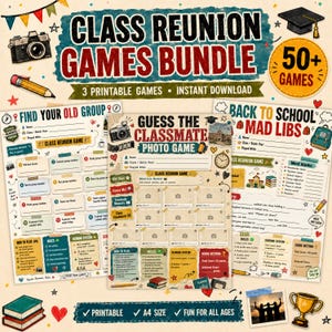 Class games, reunion games, class reunion, class reunion trivia, college reunion high school reunion college reunion game reunion activities
