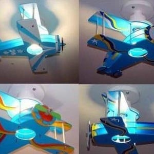 Fichier de découpe laser pour plafonnier avion | Décoration en bois pour chambre d'enfant (Téléchargement numérique) image 9