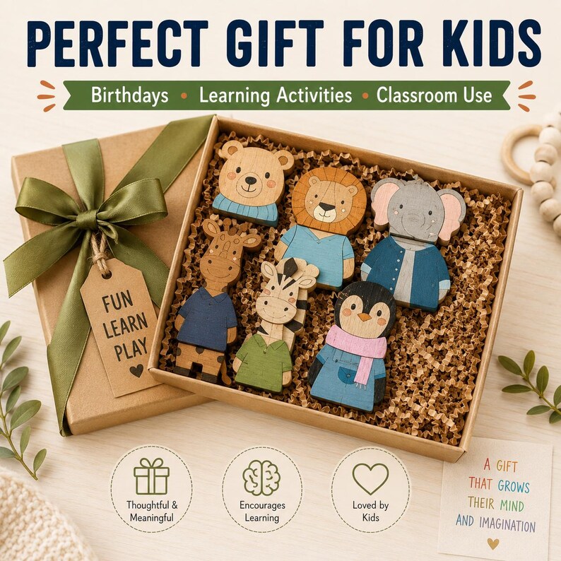 Animal Puzzle SVG Bundle | Montessori Wooden Toy Files (Digital Download) image 12