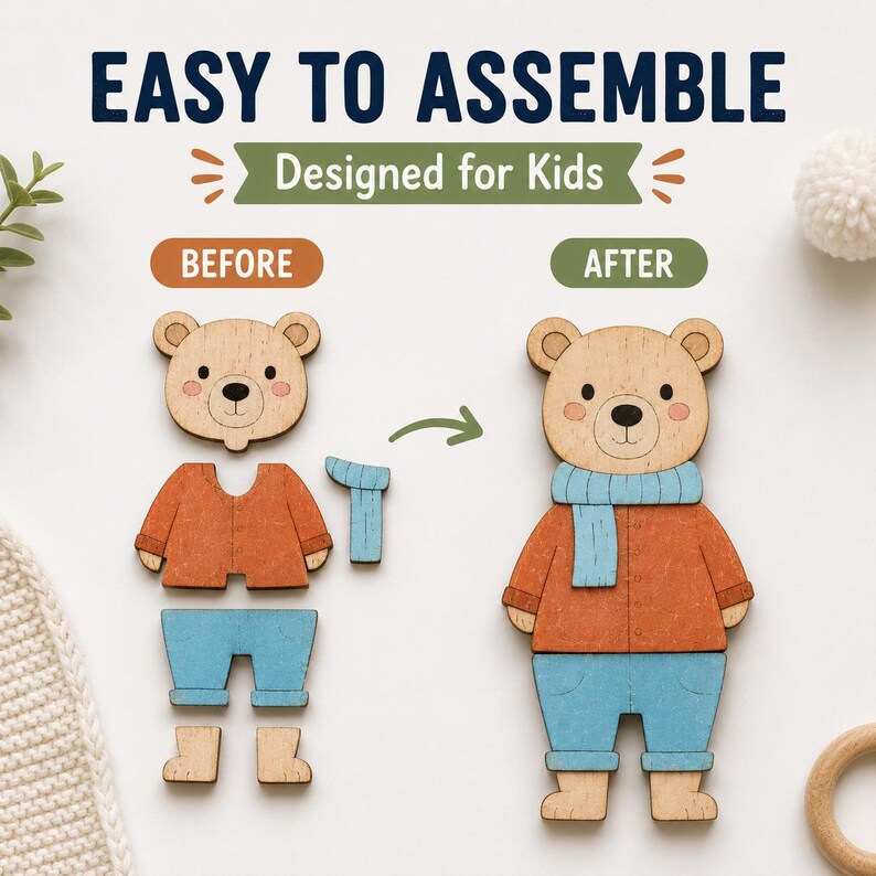 Animal Puzzle SVG Bundle | Montessori Wooden Toy Files (Digital Download) image 6