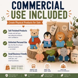 Animal Puzzle SVG Bundle | Montessori Wooden Toy Files (Digital Download) image 11