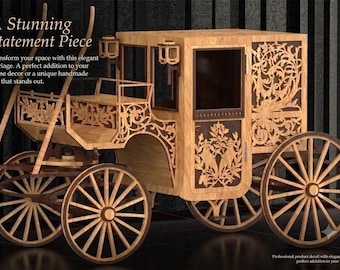 Maqueta de carroza cortada con láser – Diseño arquitectónico floral ornamentado (archivo CDR)