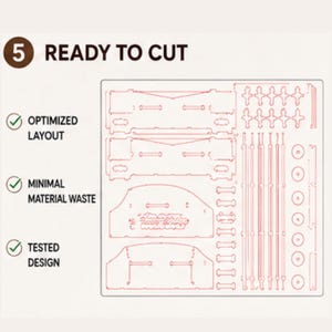 Tabletop Foosball Laser Cut Template, Vector Game Plan (Digital Download) image 6
