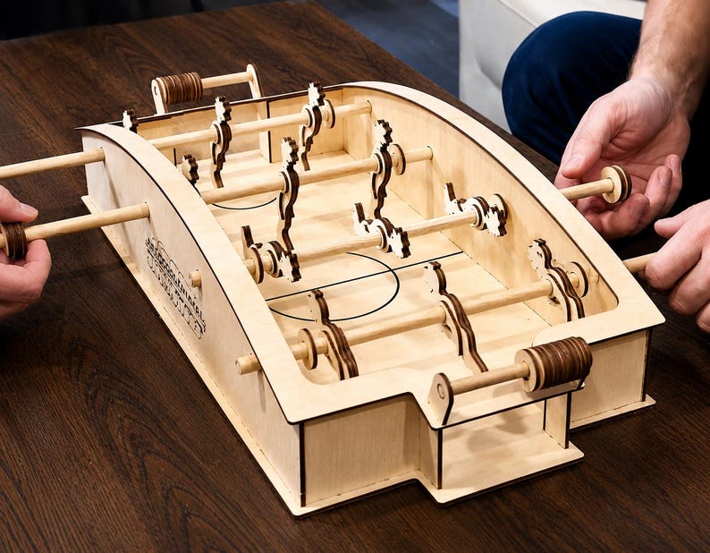 Tabletop Foosball Laser Cut Template, Vector Game Plan (Digital Download) image 2
