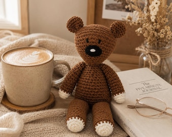 Crochet Teddy Bear Pattern | Beginner Amigurumi Plush Tutorial (PDF Download)
