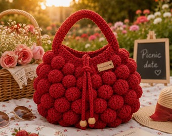 Puffy Cloud Bag Crochet Pattern | Beginner-Friendly Bubble Purse PDF Guide