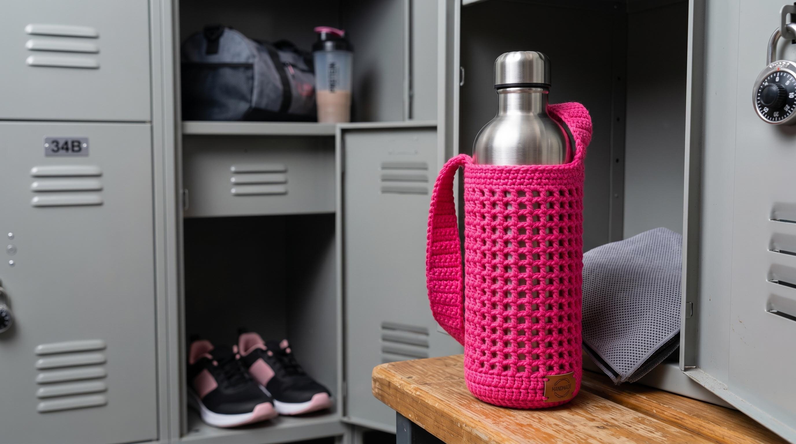 40 Crochet Water Bottle Holder Patterns for On the Go 4 Crochet Water Bottle Holder