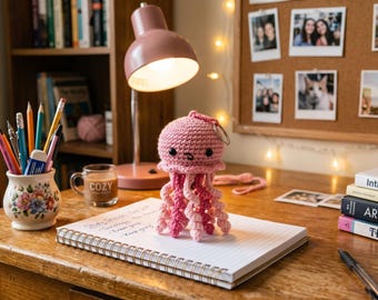 Crochet Jellyfish Keychain Pattern, Amigurumi PDF Tutorial, Beginner Friendly Bag Charm