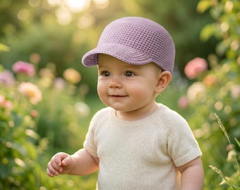 Crochet Baseball Cap Pattern, Toddler Child Visor Hat, Easy PDF Download