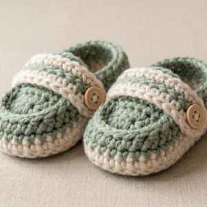 Monk Strap Crochet Baby Booties, Beginner Soft Shoes Pattern (PDF)