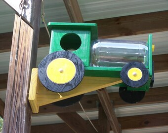 Tractor Green and Yellow Squirrel Feeder