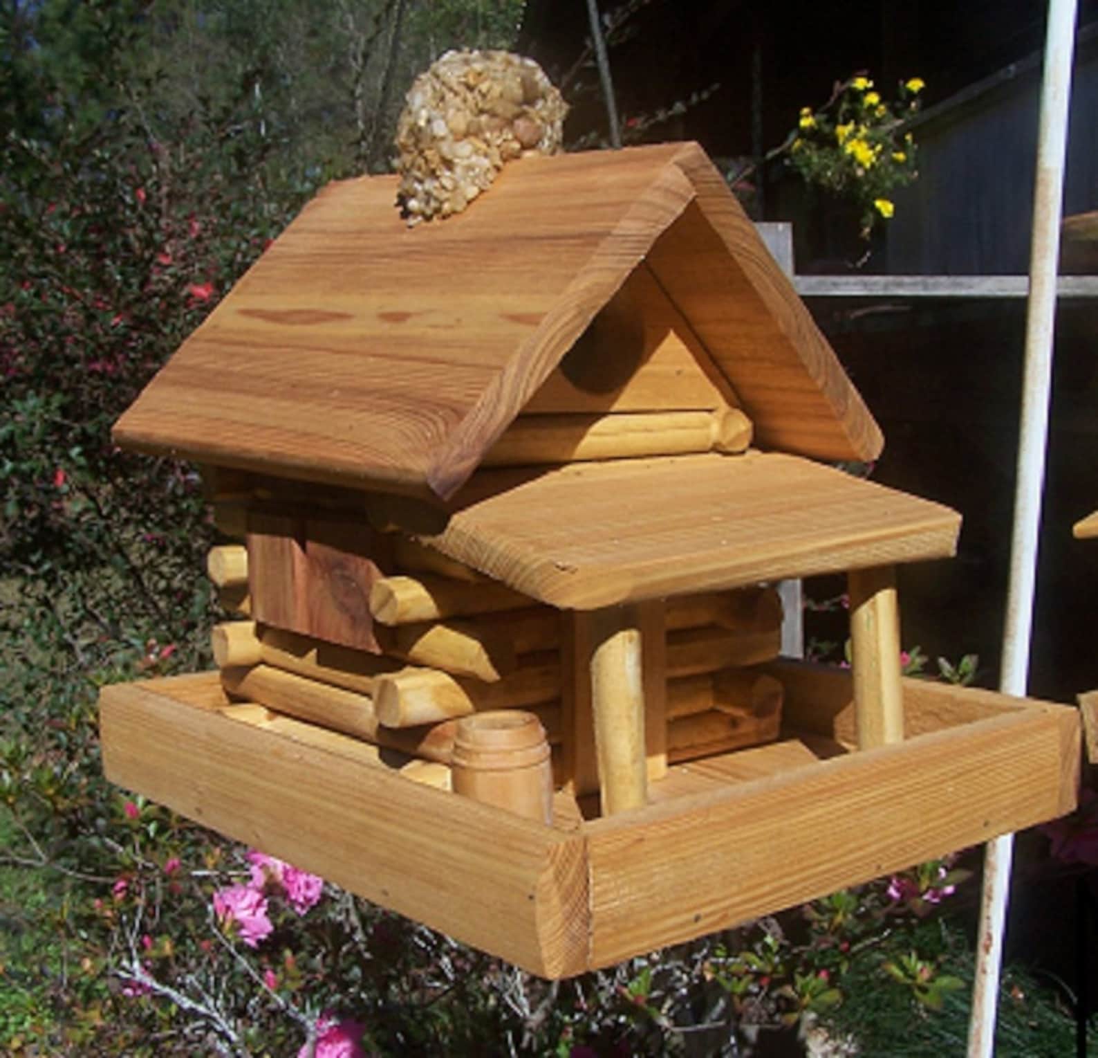 Log Cabin Birdhouse Etsy