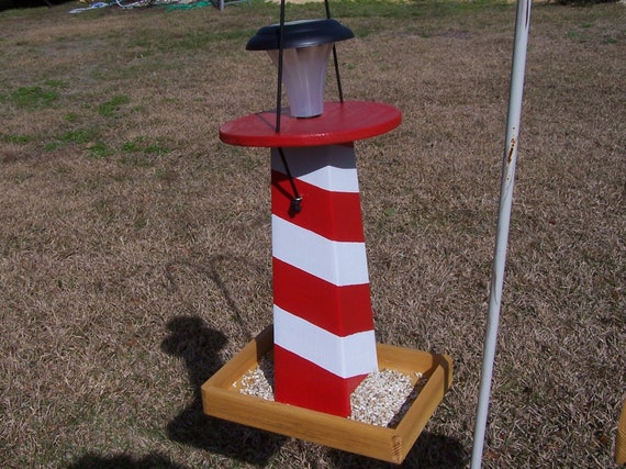 Solar Lighthouse Bird Feeder Etsy