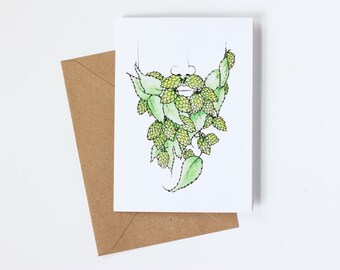 Hoppy Beardthday Card // Craft Beer Homebrew Beard Birthday Gift