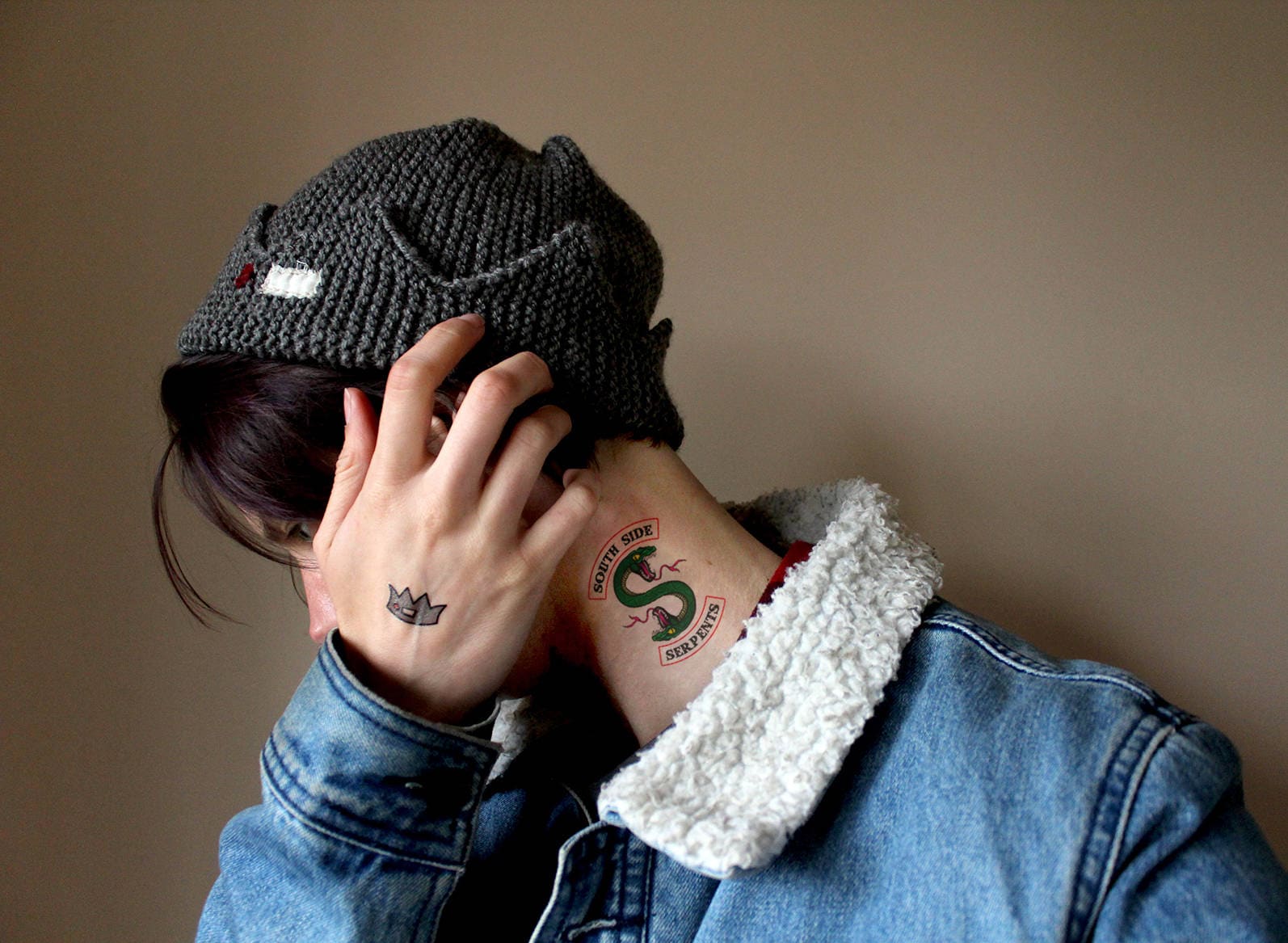 Southside Serpents &amp; Jughead Hat Temporary Tattoos Etsy