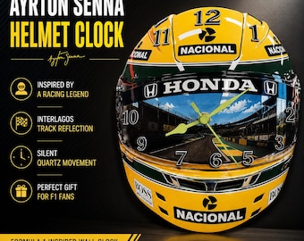 Ayrton Senna Helmet Wall Clock
