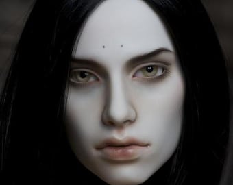 Harlequin resin bjd head