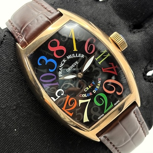 Vintage Franck Muller Crazy Color Dreams Automatic Rose Gold Watch – Swiss Made Men's Wristwear