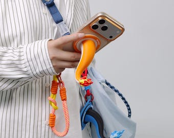 Charizard Tail Magnetic Phone Holder with Rotating Sound Decompression Function NFC bussiness card