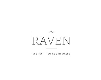 Pre Made Logo Design - Small Business Logo - "The Raven"