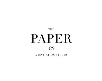 Pre Made Logo Design - Small Business Logo - "Paper Co"