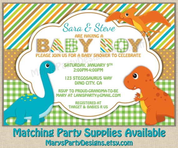 Baby Dinosaur Invitations 6