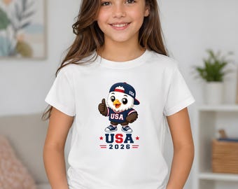 Camiseta de la selección juvenil de fútbol de EE. UU. 2026, Comfort Colors 9018, camiseta para niños aficionados al fútbol, camiseta para el día del partido.
