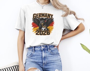 Germany Soccer 2026 Shirt, Comfort Colors 1717, Germany Football Fan Tee, Unisex Garment Dyed T-Shirt, Sports Fan Gift, Match Day Shirt